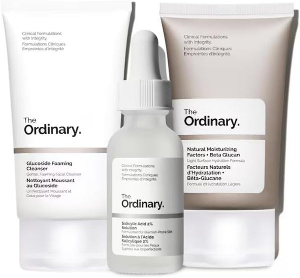 The Ordinary The Clear Set - Glucoside Foaming Cleanser + Salicylic Acid 2% Solution & Natural Moisturizing Factors + Beta Glucan